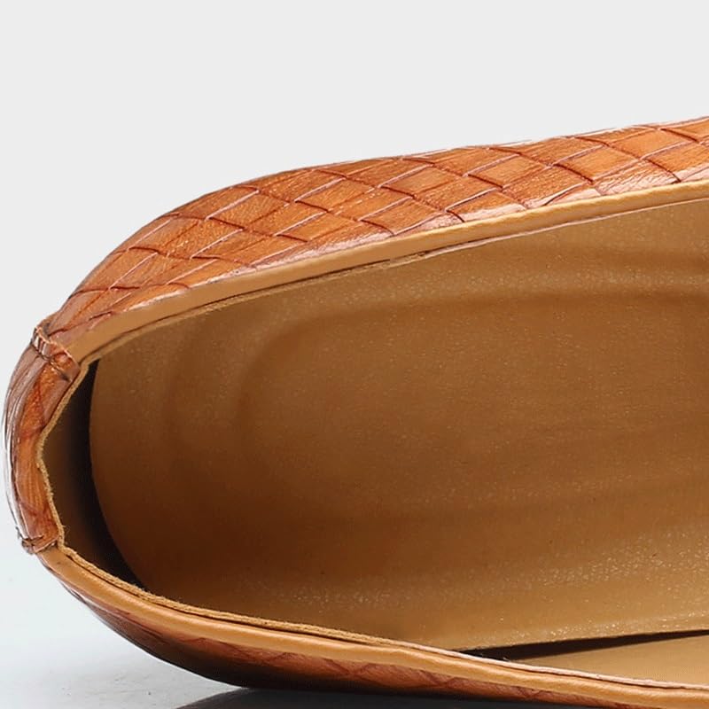 Men's Woven Fashion Versatile Shoes Non-Slip Casual Shoes for Men(Gray,10.5)4