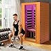 RESTISLAND Infrared Sauna for Home, Near Zero EMF Home Saunas for up to 2 Person, Indoor Dry Heat Sauna Room with Infrared Red Light Therapy, Bluetooth Speakers, Canadian Hemlock Wood