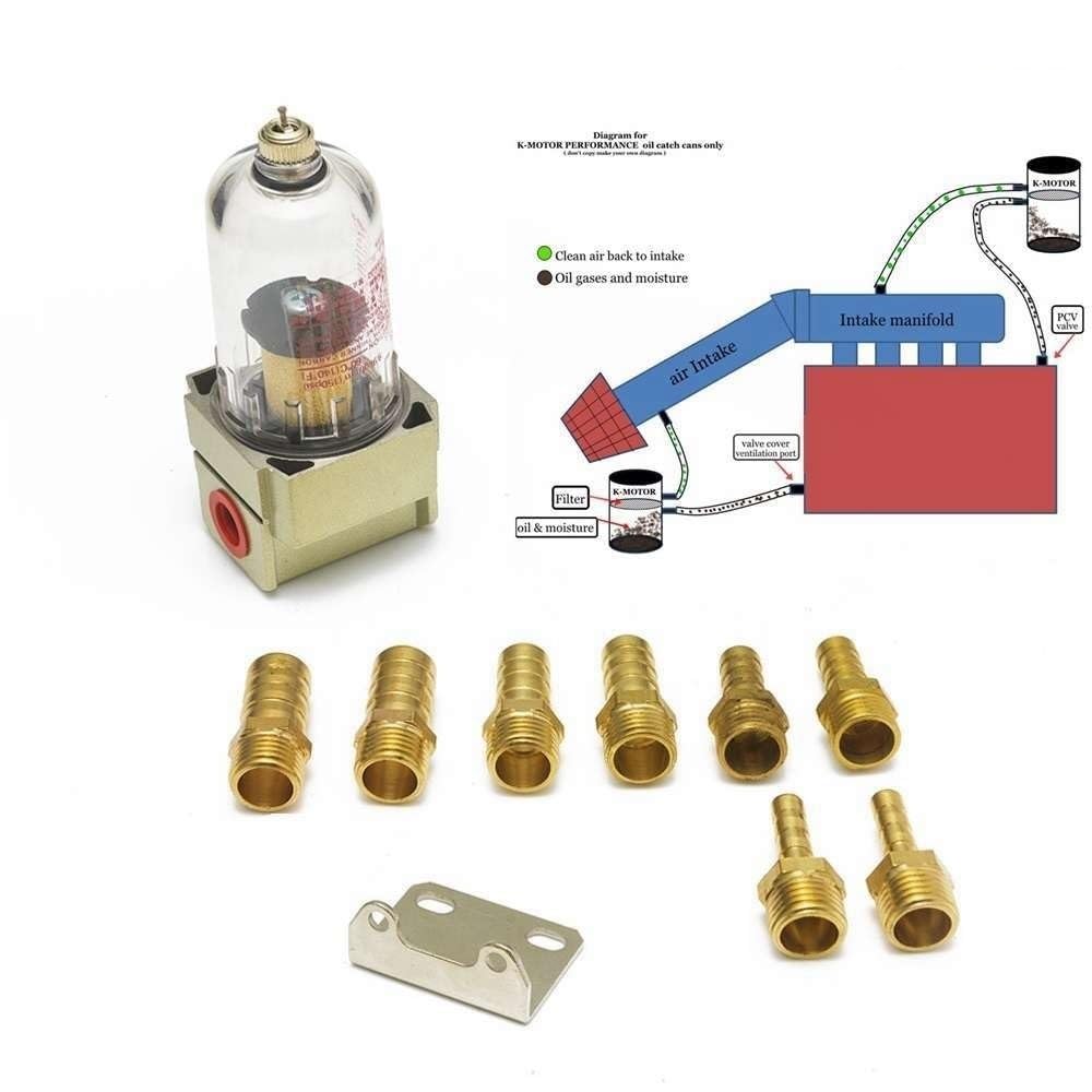 livello filtro carburante Serbatoio di raccolta olio motore universale/Separatore olio motore/Separatore olio e gas per auto moto EPEOSG32