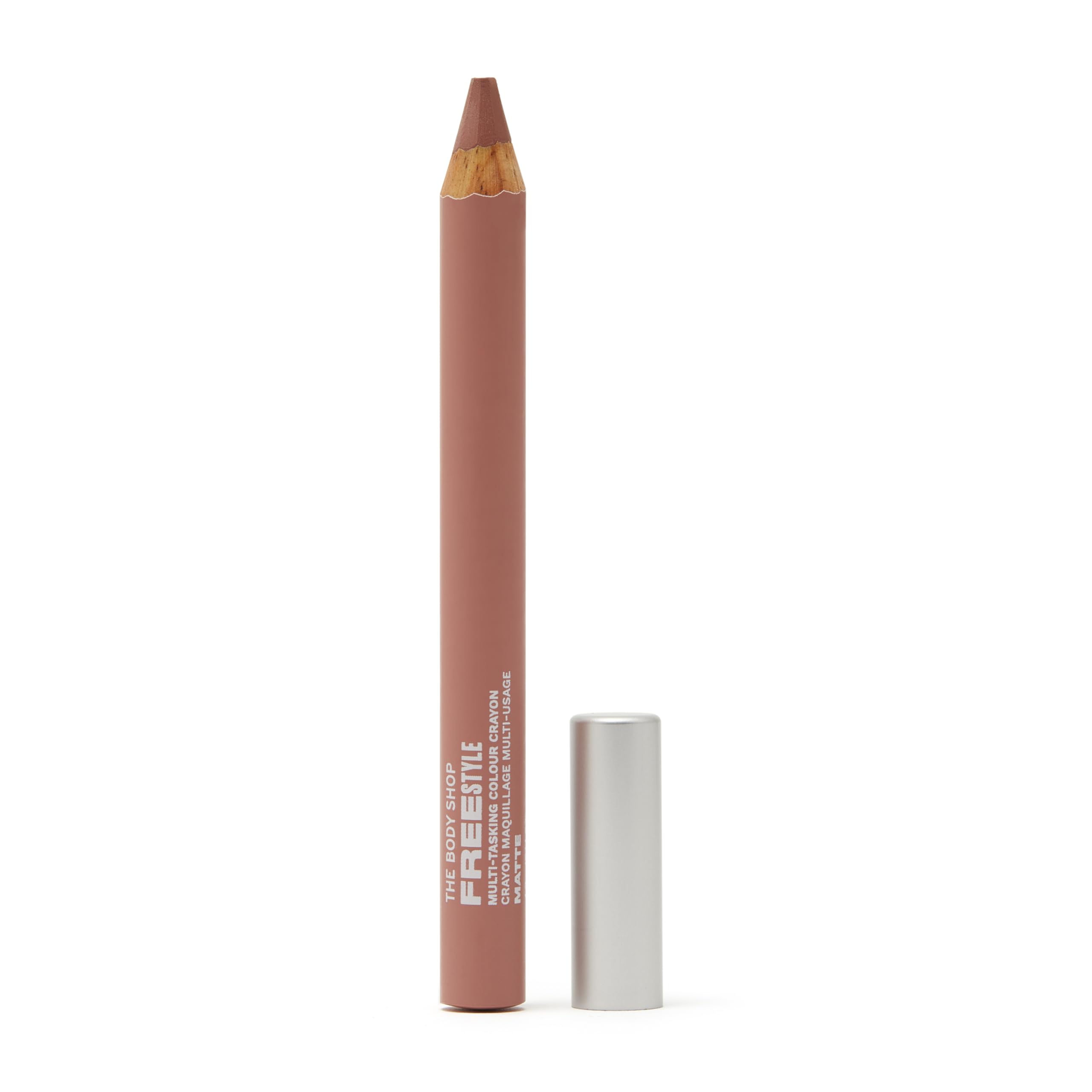 The Body ShopLight Weight Creamy Matt Finish Multi-Tasking Vegan 4.2 g Staple Crayon Stick for Eyes Cheeks and Lip Makeup with Shea Butter and 89% Natural Ingredients, Nude Brown