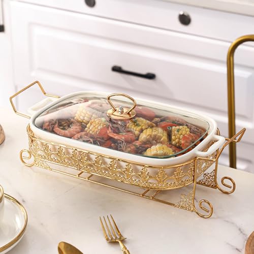 Enakshi® Chafing Dish Rectangular Food Plate Serving Soup Tureen with Stand Tableware 12inch|Home & Garden | Kitchen Dining & Bar | Small Kitchen Appliances | Chafing Dishes & Warming Trays