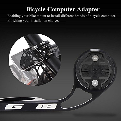 Support Guidon Vélo Pour Ordinateur GPS - Réglable - Compatible Garmin, Bryton, Cateye - Noir - Livré Avec Accessoires - 4