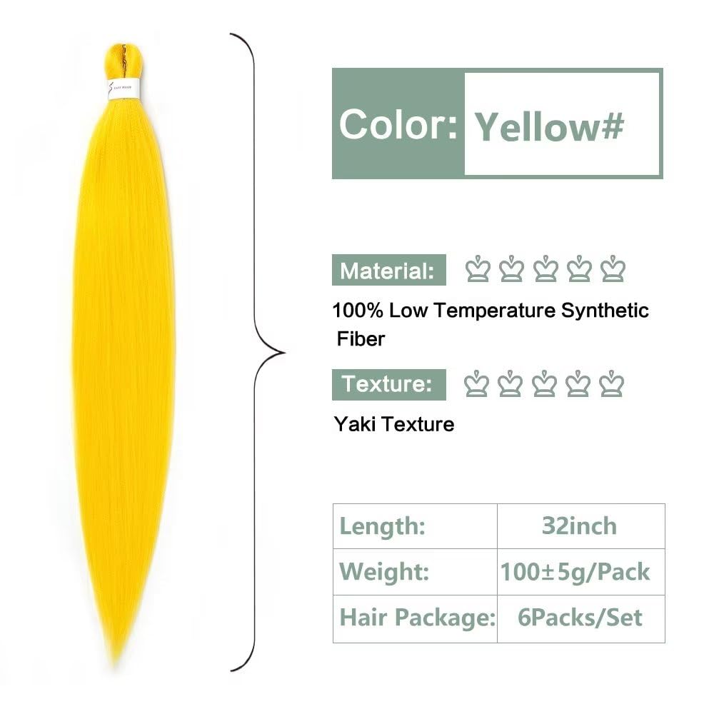 YDDM Capelli Per Treccine Africane Morado Extension Treccine Texture Yaki Easy Install per Principianti 32 Pollici 3 Pezzi Capelli Leggeri e Naturali per Box Braids, Twist e Crochet — view 80