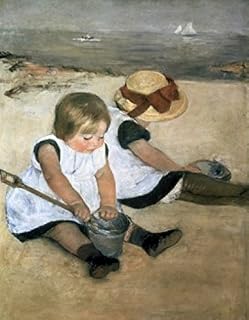 Children on the Beach Mary Cassatt (1845-1926American) Oil on Canvas National Gallery of Art Washington DC USA Poster Print (18 x 24)