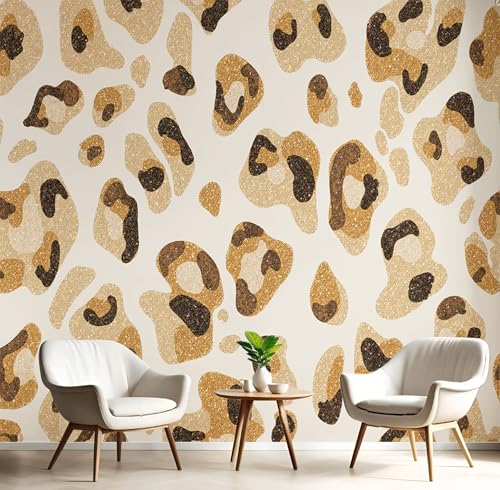 Mural de pared de leopardo moderno para decoracion elegante de cuartos y salones 4