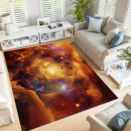 Tapis résistant et fin pour salon moderne effet fumée
