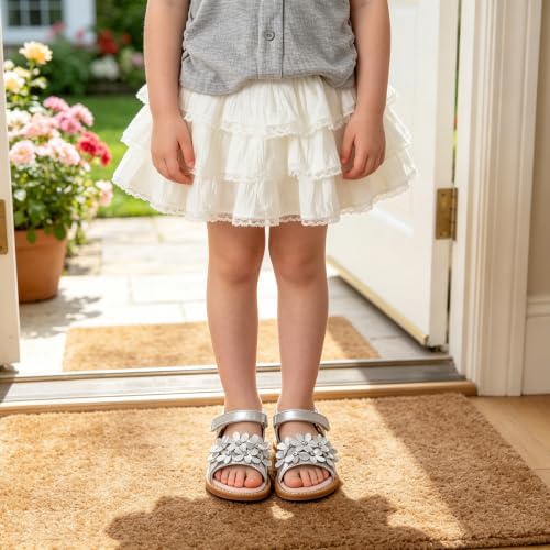 Image of Kiderence Toddler Flower Girl Sandals Open Toe Dress Shoes Wedding Party