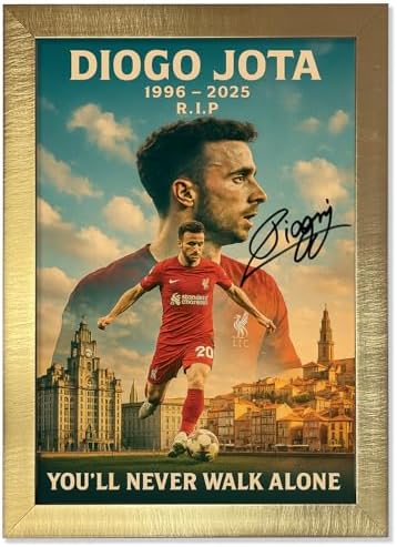 Diogo Jota Autograph Liverpool Signed Photo Printed A4 Print Auto...