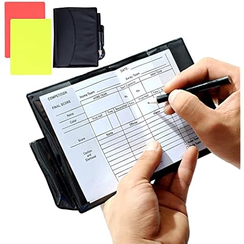 Olakin Referee Card Set, Sports Referee Kit, Red Card Yellow Card and Referee Bag, for Football Soccer Cover