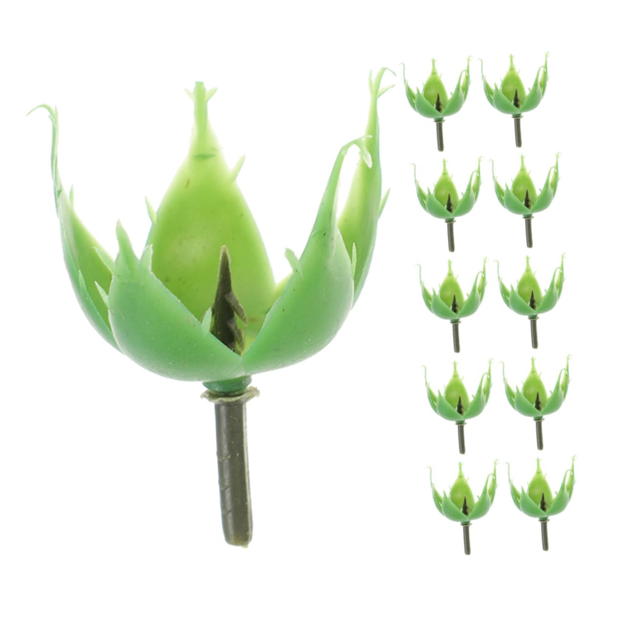 Cáliz de rosa artificial de plástico para arreglos DIY y flores preservadas 200 piezas