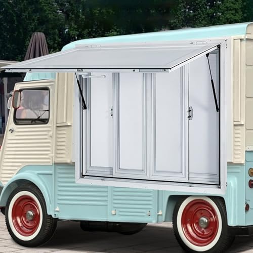 Aluminum Alloy Concession Trailer Window, 36x36in Push Out Service Window, Double Layer Waterproof Design, Durable Outdoor Food Truck Accessory, Easy Installation