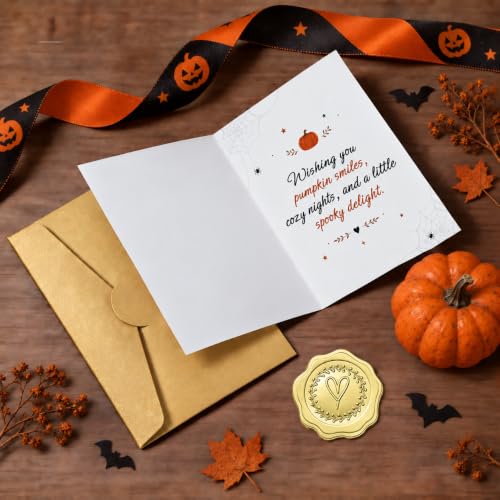 YoourLinee Halloween Cards and Envelope — Warm Halloween Wishes Inside - image 4