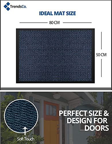 Trendsco, Dirt Trapper Door Mat Indoor & Outdoor, Non Slip Rubber Backing Carpet and Floor Mat for Home Kitchen & Office - Image 2