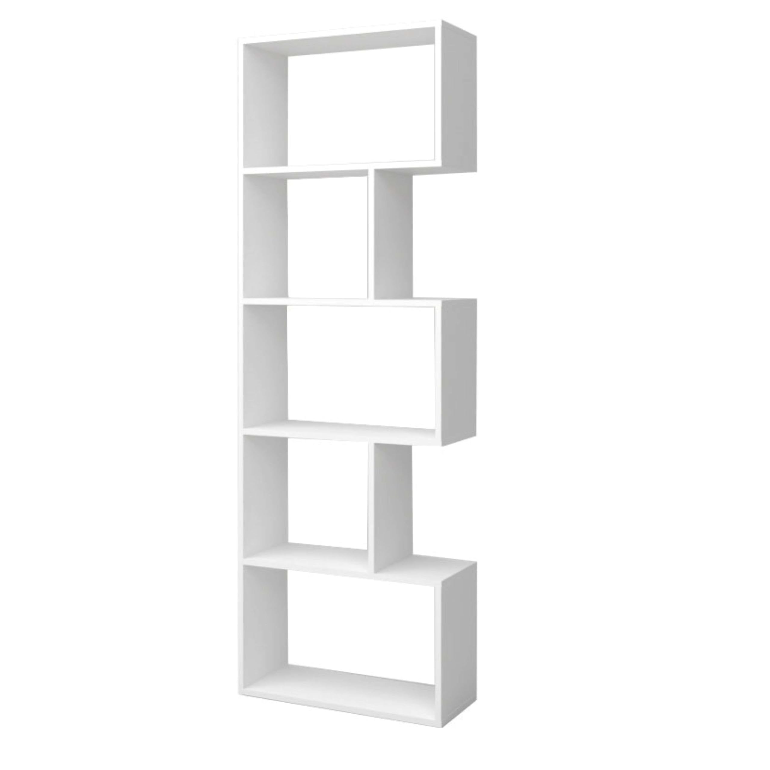 Librería Estantería Neón Blanco Mate 5 Estantes 181x60x25 cm