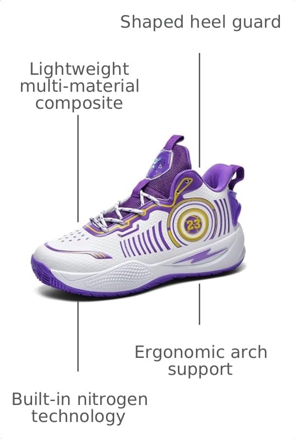 Image of Men's High-Top Basketball Shoes Anti-Slip and Wear-Resistant Soles Running Shoes Graffiti Design Fashionable Sports Shoes