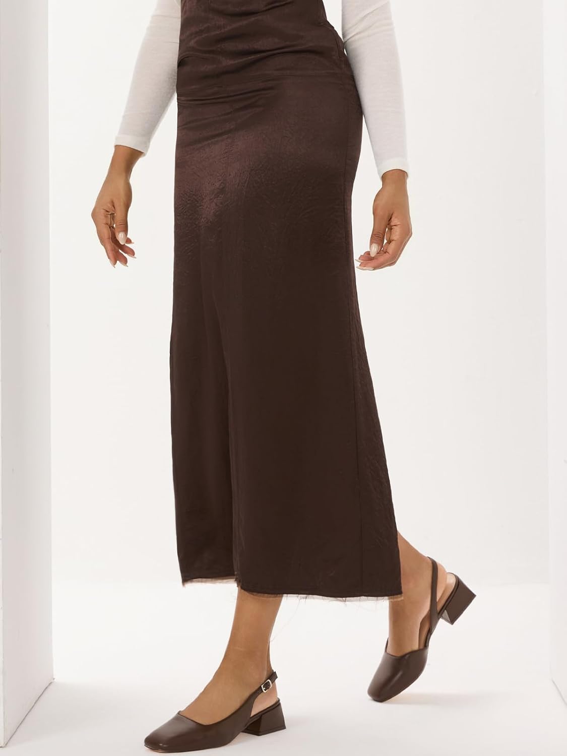 Mostrin Womens Chunky Low Heels D'Orsay Slingback Block Heel Pumps Closed Square Toe Dress Shoes for Work Office Daily Wedding - Image 8