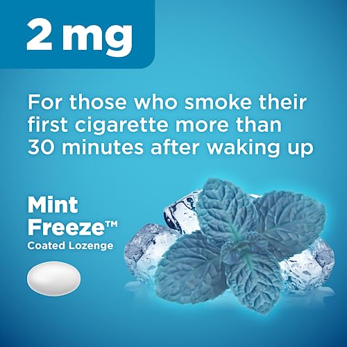 Image of Amazon Basic Care Coated Ice Mint Nicotine Polacrilex Lozenges, 2 mg, Stop Smoking Aid, 120 Count