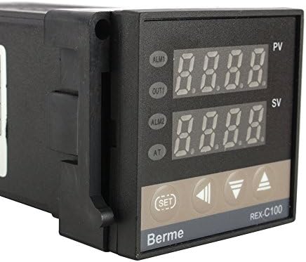 Miniatura 6 de Estink REX-C100 Controlador digital de temperatura con relé de estado sólido de 40 A, termopar K, AC100-240V