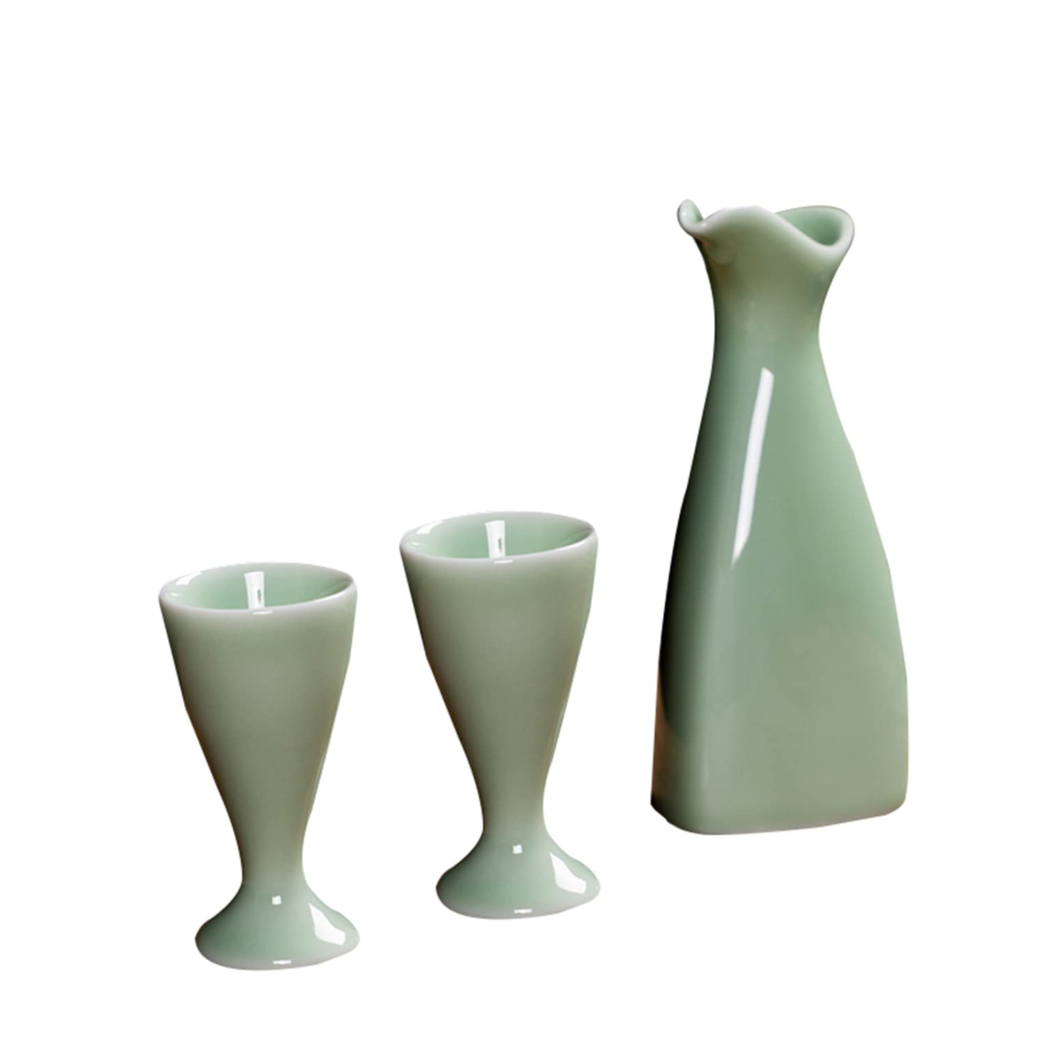 Ensemble à saké traditionnel en céramique au design élégant et épuré