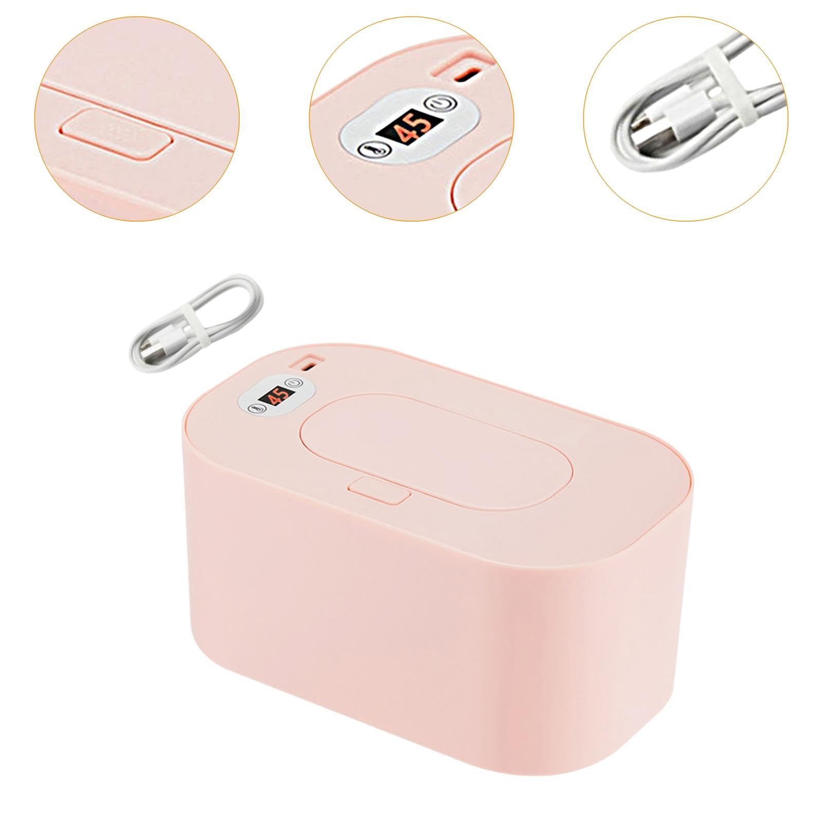 Chauffe-lingettes Humides avec Contrôle Intelligent de La Température. Distributeur de Lingettes Humides. Chauffe-lingettes Humides, Présentoir Pink Tem