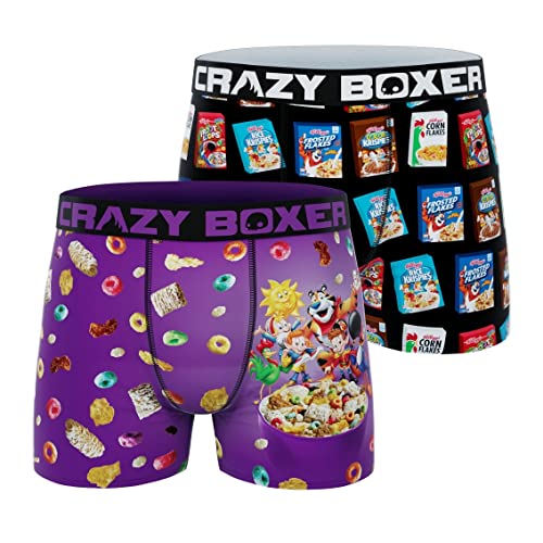 CRAZYBOXER KELLOGGS Cereal Boxes Men's Boxer Briefs (2 pack)