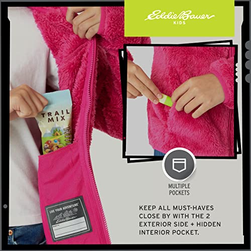 Image of Eddie Bauer Kids' Zip Up - Kids' Full Zip Ultra Soft Sherpa Fleece Hoodie Sweatshirt for Boys and Girls (5-20)
