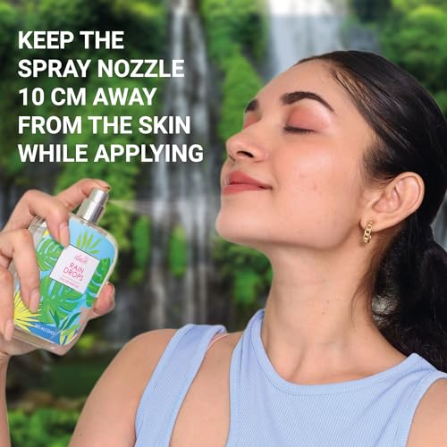 Image of Iba Eau De Parfum - Rain Drops, 100 ml, Perfume Spray | Long Lasting Aqua Fragrance for Women | Skin Friendly Fresh Perfume for Everyday Fragrance | Alcohol-Free | Halal Certified & Vegan