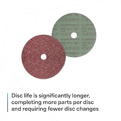 3M - 3M ABR-982C-36-4.5x0.875(25) 982C Cubitron II Fibre Disc, 36+ Grade, Coated Ceramic Brown Fibre Disc - 4 1/2 x 7/8 (Pack of 25)
