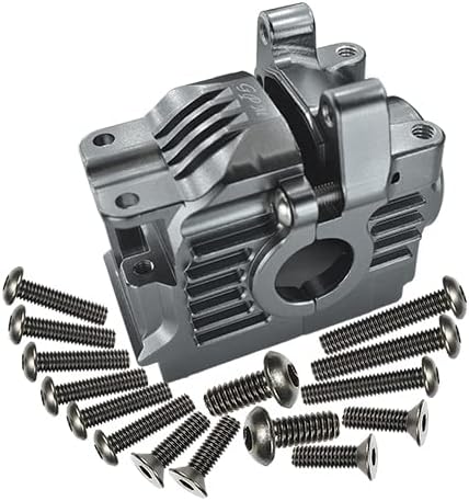 GPM Upgrades Aluminum Rear Gear Box for Rustler 4X4 VXL 67076-4 & Slash 4X4 & Slash 4X4 LCG & XO-01 Rc Cars (Silver)