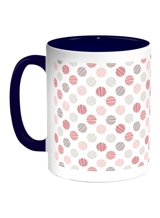 RYN Circuit Printed Coffee Mug 11 Ounce Blue/White/Red