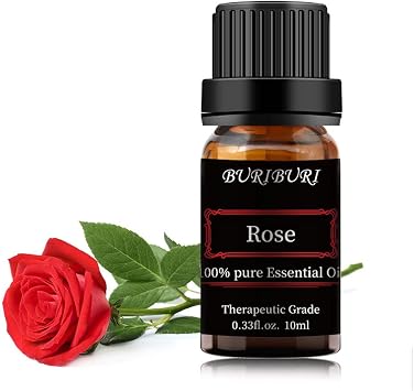 BURIBURI Rose Essential Oil, Floral for diffusers & Candle Making 10ML