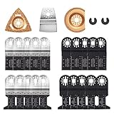 Sägeblätter Set, 23 tlg Sägeblätter Kit, Multifunktionswerkzeug Zubehör Multitool sägeblätter zum Schleifen/Schneiden, Universal Multitool Zubehör für Metall, Holz, Kunststoff usw