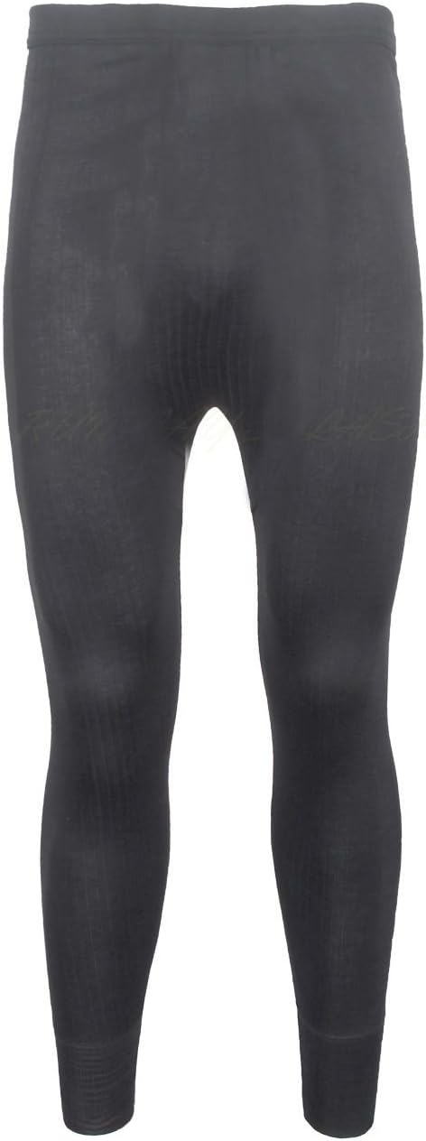 MENS THERMAL LONG JOHN UNDERWEAR WARM LEGGINGS WHITE OR CHARCOAL BLACK S M L XL XXL