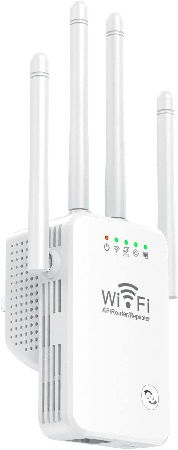 WiFi Extender, WiFi Extenders Signal Booster for Home Up to 5000 sq.ft and 40 Devices, WiFi Range Extender, Wireless Repeater, Long Range Amplifier with Ethernet Port, 1-Tap Setup, Alexa Compatible