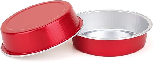 Vista 34 de Beasea Latas desechables para tartas de 4 pulgadas, paquete de 50 mini sartenes con tapas, molde de aluminio dorado de 8 onzas, moldes para tartas