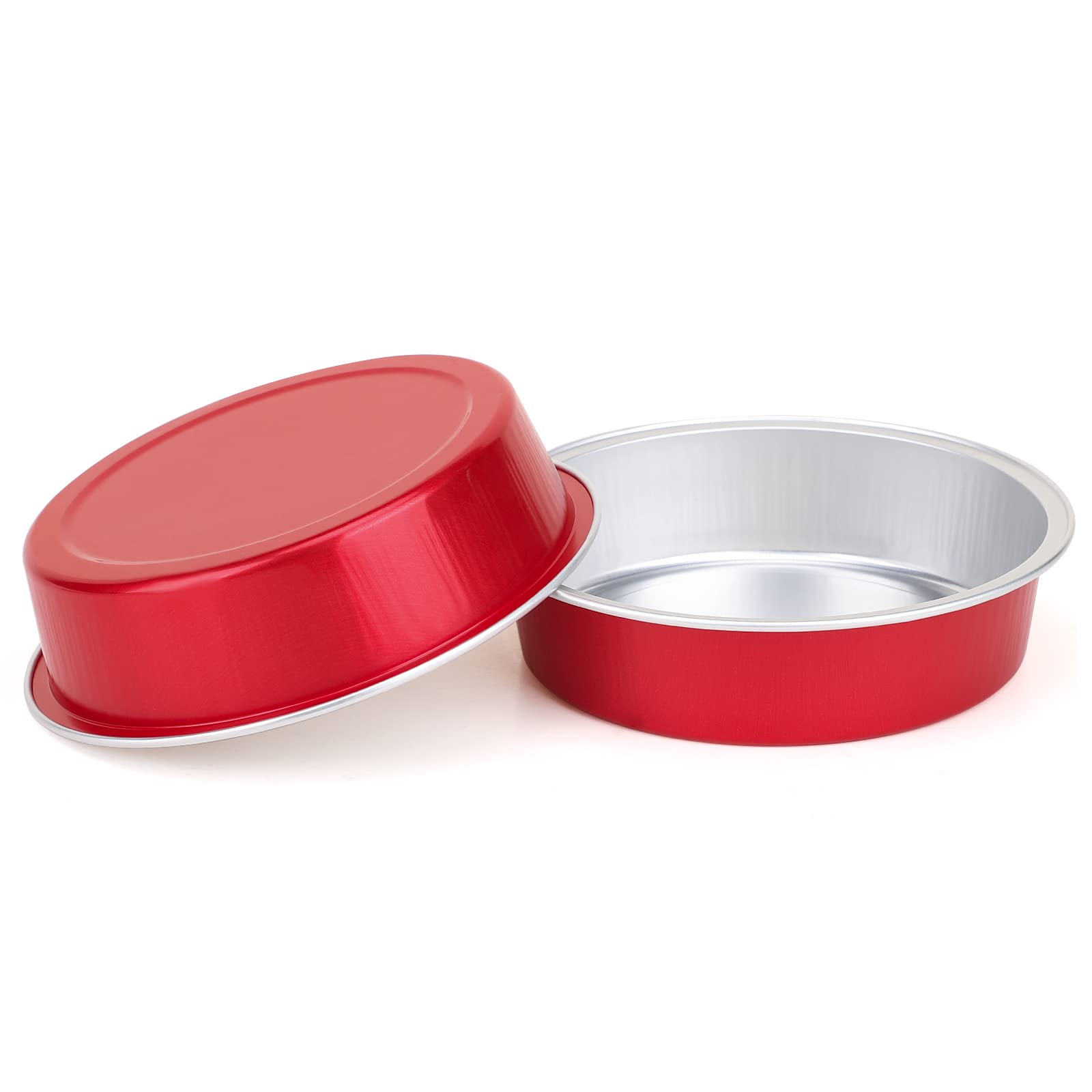 Beasea Wegwerp mini-pannen met deksels, 100 stuks 4 inch