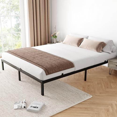 GAOMON 10 Inch Full Bed Frame No Box Spring Needed, Heavy Duty Platform Metal Bed Frame with Metal Slats and Under Bed Storage, Easy Assembly, Noise Free, Black