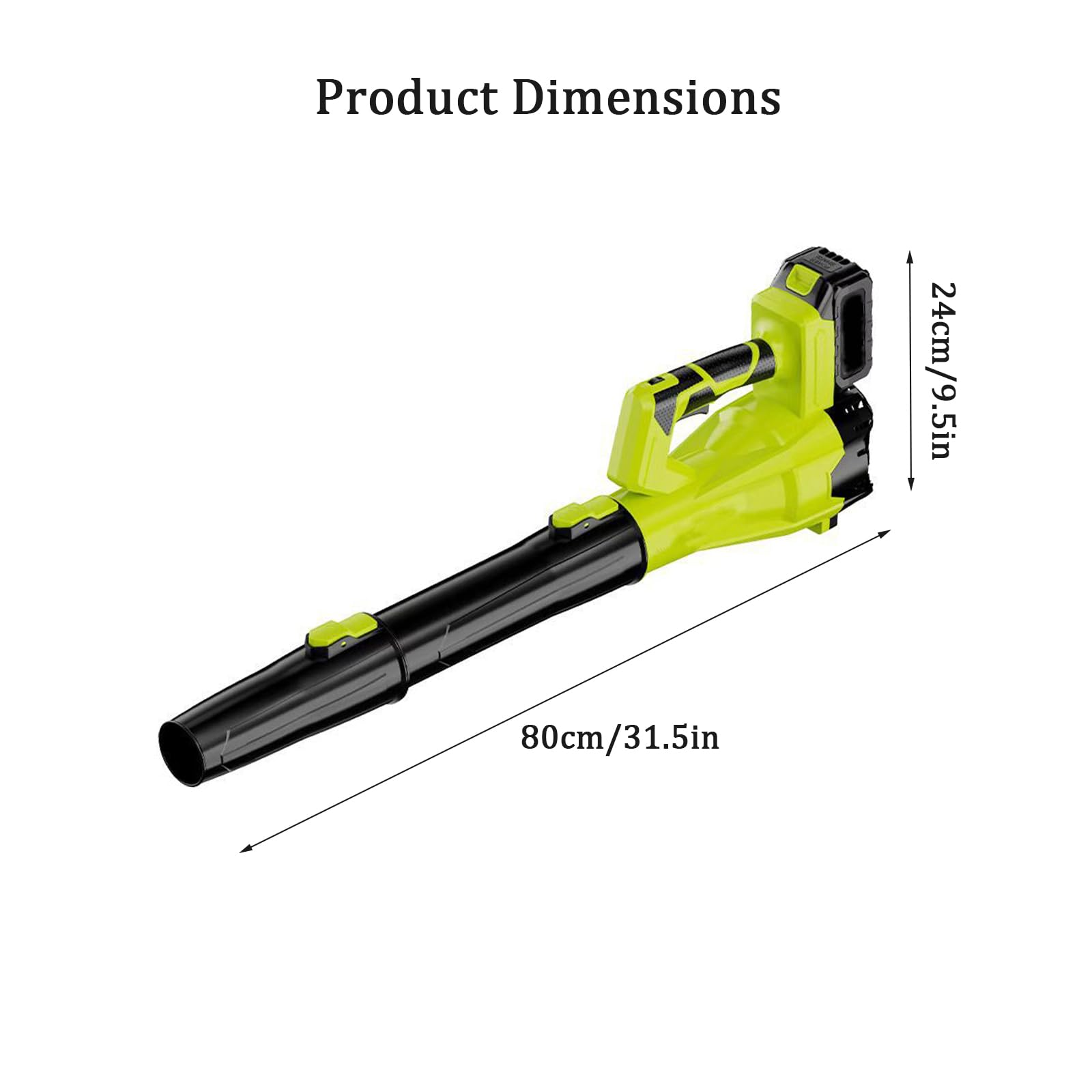 Soffiatore Per Foglie Senza Fili, Spazzaneve 800W Con 6 Modalità Di Velocità & Velocità Dell’Aria Di 80M/s, 28000 Giri/Min Soffiatore Elettrico Leggero Per Cura Del Prato, Rimozione Della Neve E