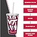 Rico Industries NCAA Virginia Tech Hokies Zebra Stripes 16oz Personalized Team Colored Glitter Travel Tumbler - Reusable Straw Included