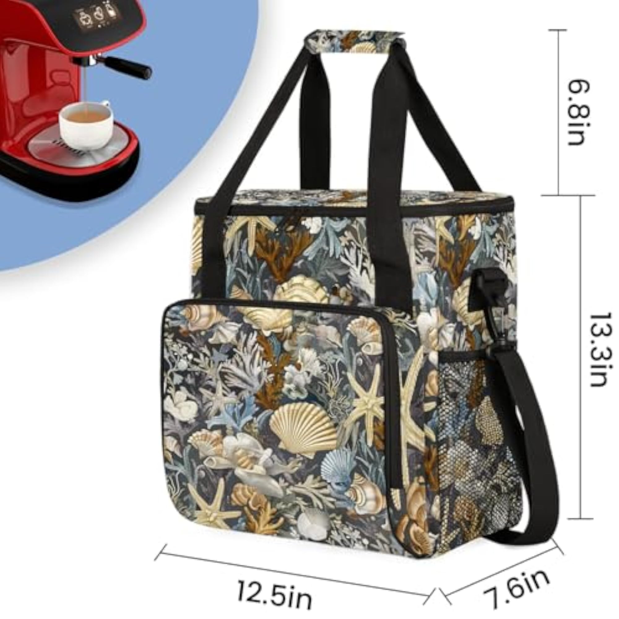 Summer Beach Insulated Storage Organizer Tote Bag for Travel
