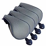 Grey Golf 4pcs Golf Hybrid Head Covers Set Rescue Headcovers Utility Club Protective with Interchang