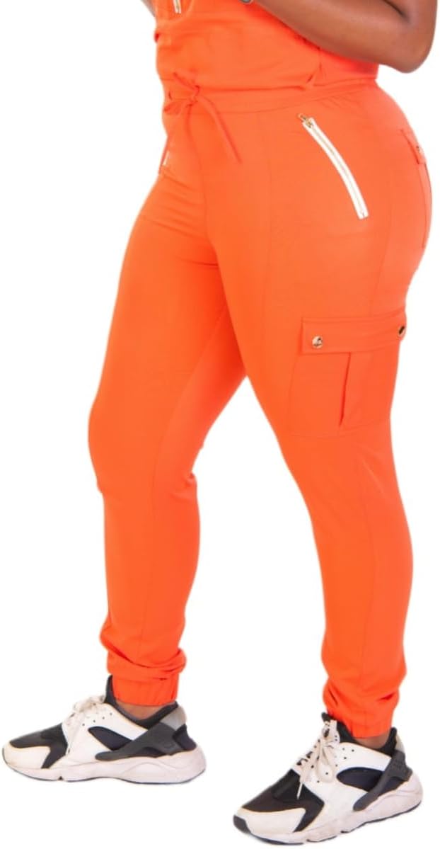 Angelique Six-Pocket Scrub Jogger Pant, Anti-Wrinkle, Ridiculously Soft Scrubs Bottoms for Women