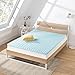 Best Price Mattress 2 Inch Egg Crate Memory Foam Mattress Topper, Cooling Gel Infusion, King, Dorm Essentials, Blue