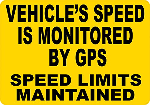 StickerTalk Speed Monitored by GPS Vinyl Sticker, 10 inches by 7 inches