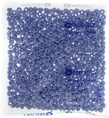 Preciosa Czech Seed Beads 32/0 (8mm) Opaque Powder Blue - 250g Bulk Bag Beads for Jewelry Making and Crafts