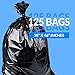 Reli. SuperValue 40-45 Gallon Trash Bags | 125 Count | Made in USA | Heavy Duty | Black Multi-Use Garbage Bags