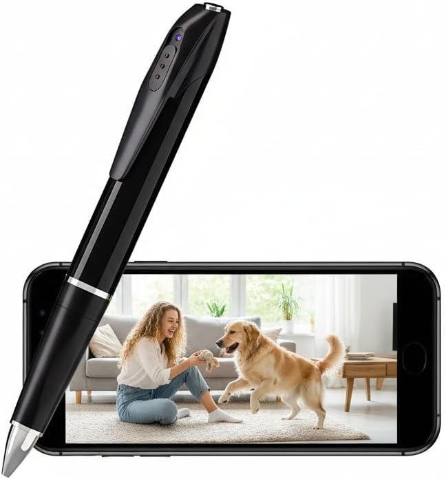 Portable Pen Mini Camera Pet Monitors 1080P Pictures Taking with 32GB MicroSD Card(No Audio)