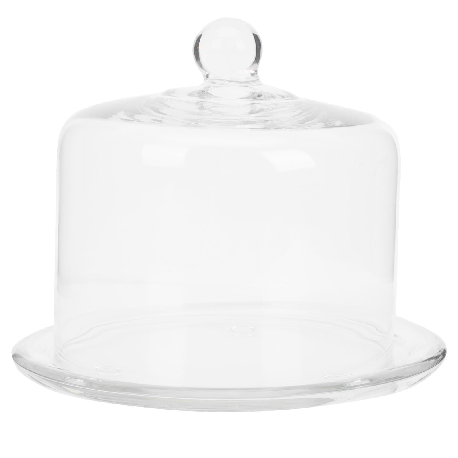 TIDTALEO Bandeja de Vidrio Transparente Cubierta para Pastel, Soporte para Postres Diseño Conveniente y Funcional para Cocina y Brunches