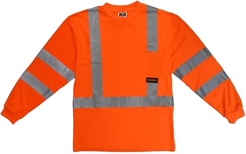 Miniatura 6 de Radians ST21-3POS-3X Camiseta de seguridad de manga larga de malla que absorbe la humedad Clase 3 Max-Dri 3XL, naranja