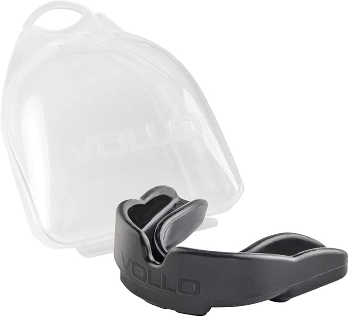 Protetor Bucal com Estojo - Preto, Vollo Sports